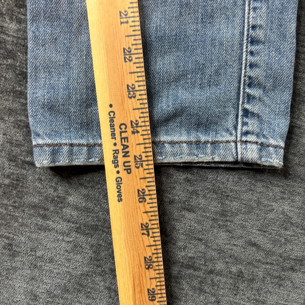 Abercrombie & Fitch Light Wash Low Rise Straight Leg Denim Jeans Size 4 Y2K - Picture 8 of 9